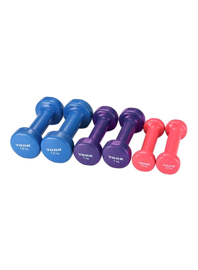YORK FITNESS - 6 Piece Dumbbells Set 10kg - Image 1