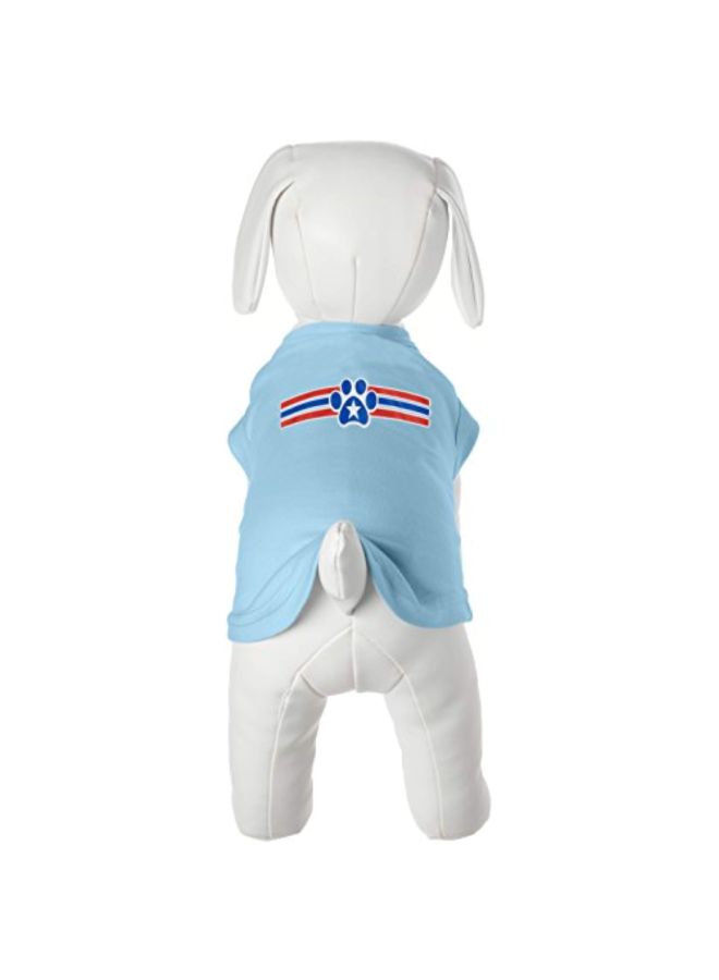 Mirage Pet Products Patriotic Star Paw Printed T-shirt Baby Blue M - Image 2