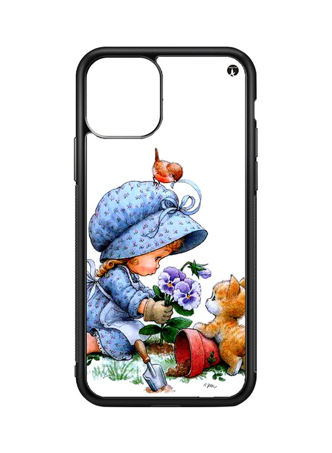 Protective Case Cover For Apple iPhone 11 A Girl (Black Bumper)