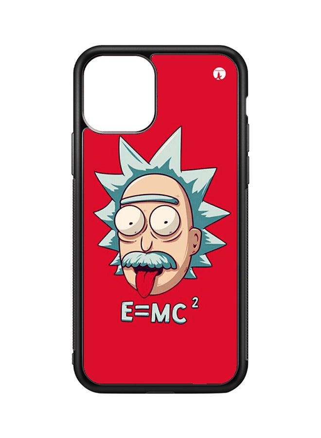 Protective Case Cover For Apple iPhone 11 Rick And Morty (Black Bumper)