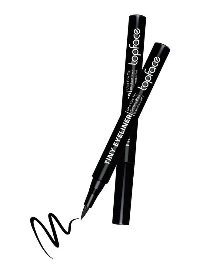 topface - Water Resistant Ultra Fine Tip Tiny Eyeliner Blackest Black - Image 1