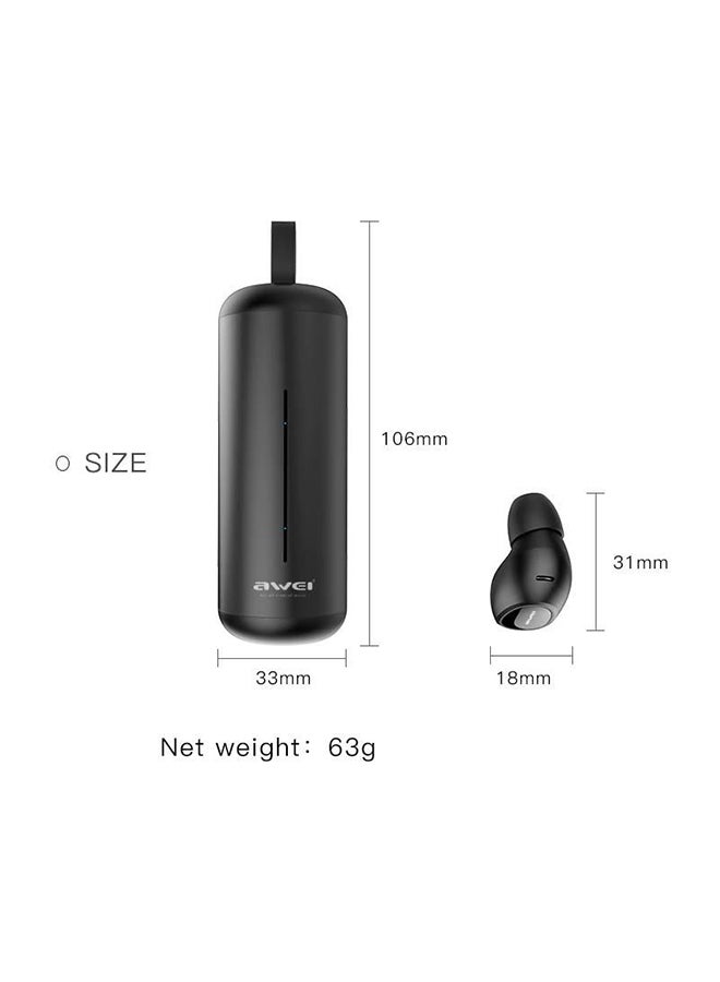 Awei - T5 TWS Stereo Wireless In-Ear Earbuds Black - Image 1