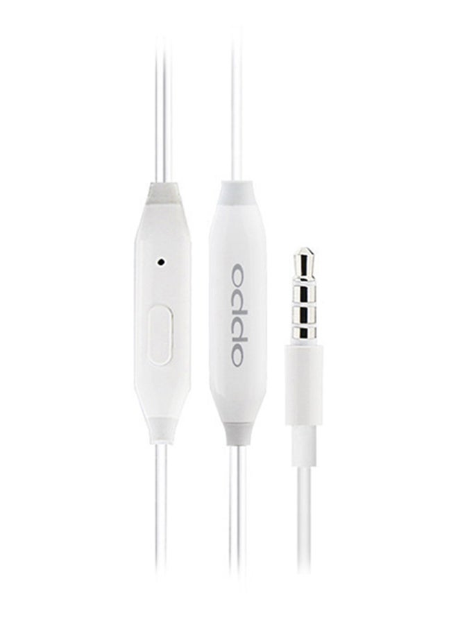 OPPO R11 Wired In-Ear Headphones With Mic White - Image 3