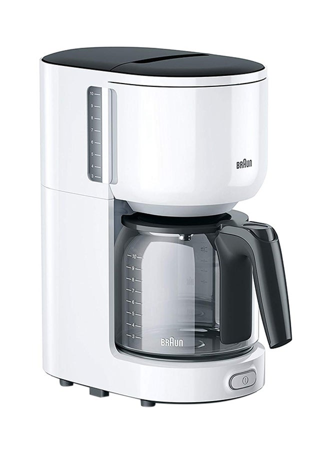 BRAUN - Coffee Maker, 10 Cups, Anti Drip System, Opti-Brew System, Water Level Indicator, Dishwasher Safe, 40 Minutes Auto Shut Off, BPA Free 1000 W KF3100 White - Image 1