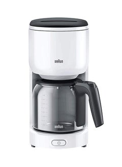 BRAUN Coffee Maker, 10 Cups, Anti Drip System, Opti-Brew System, Water Level Indicator, Dishwasher Safe, 40 Minutes Auto Shut Off, BPA Free 1000 W KF3100 White  - Image 1