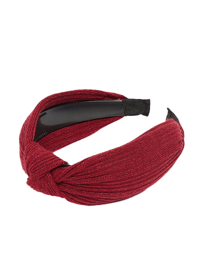 كلوزيت ربطة شعر بتصميم عقدة مضلعة خمري - Image 1