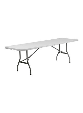Bi-Fold Granite Plastic Folding Table With Carrying Handle White - v1581423192/N34426000A_1
