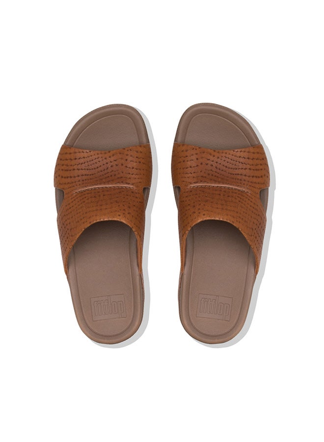 FitFlop - Bando Croc-Emboss Slides Tan - Image 1