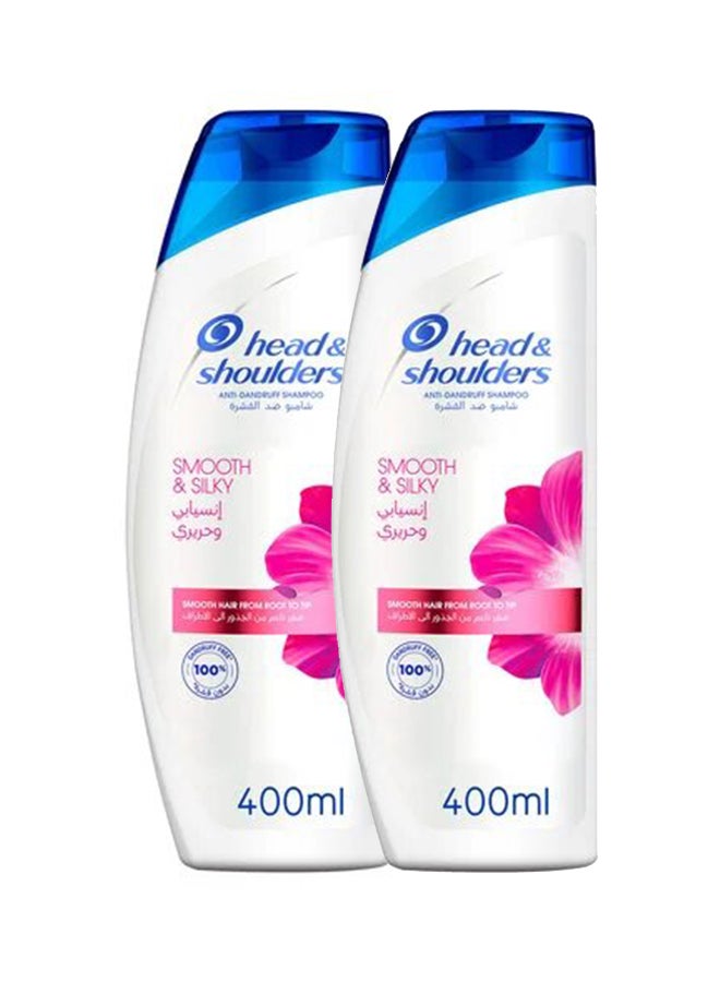 إتش آند إس مجموعة شامبو لشعر ناعم وحريري سعة 400 مل مكونة من قطعتين
