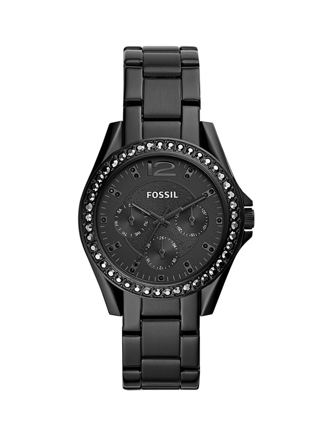 FOSSIL - Women's Stainless Steel Chronograph Wrist Watch ES4519 - 38 mm - Black - Image 1