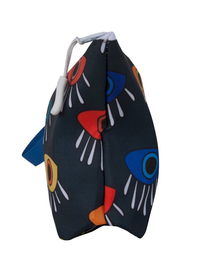 بيج ديزاين حقيبة مكياج مزينة بتصميم عيون متعدد الألوان - Image 3