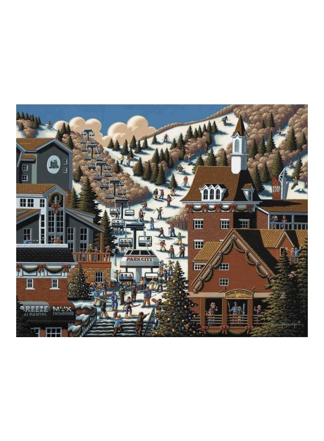 Dowdle 500-Piece Ski Park City Jigsaw Puzzle Set 115 - Image 2
