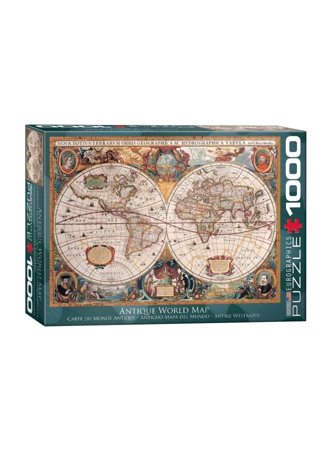 eurographics 1000-Piece Antique World Map Puzzle Set 6000-1997 - Image 1