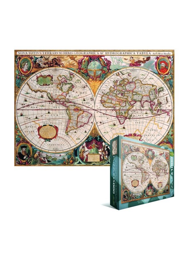 eurographics 1000-Piece Antique World Map Puzzle Set 6000-1997 - Image 2