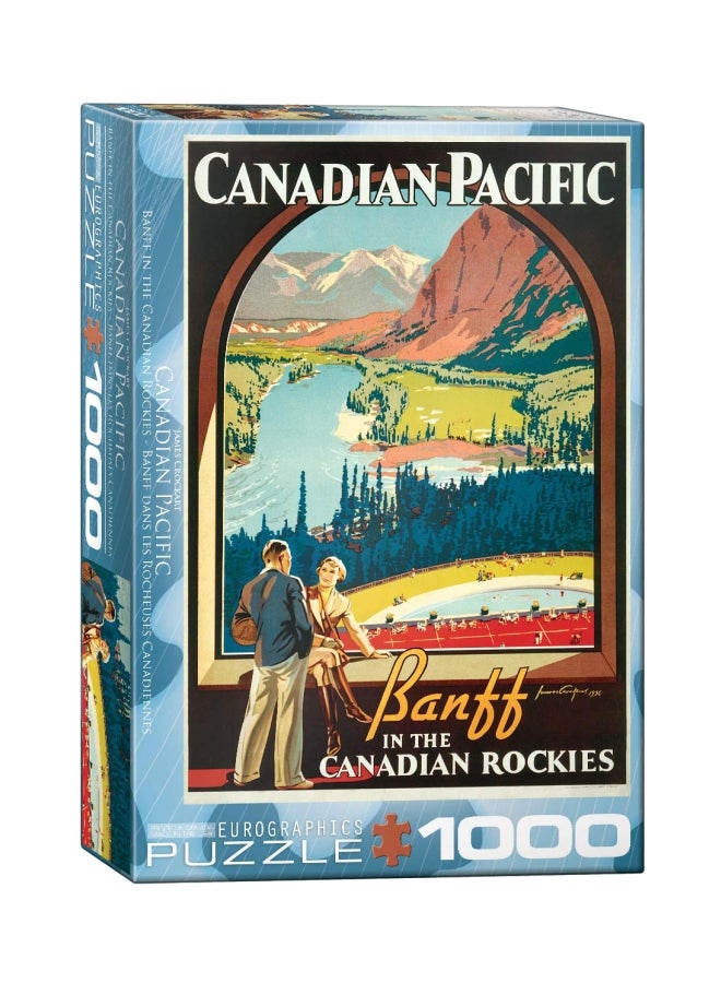 يورو جرافيكس مجموعة أحجية تركيب صور بتصميم مدينة بانف في جبال كندا الصخرية مكونة من 1000 قطعة طراز 6000-0327 - Image 1
