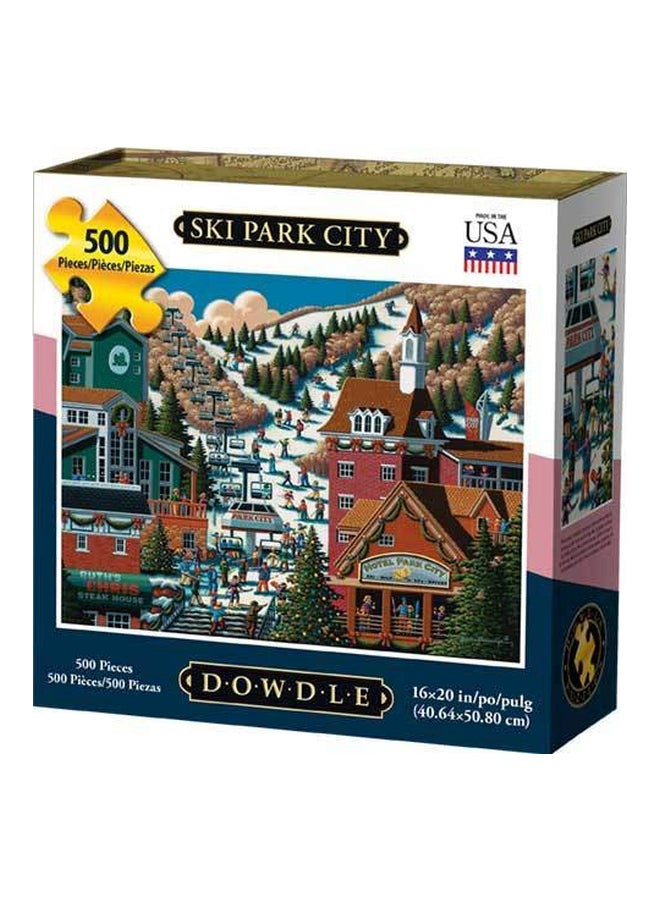 Dowdle 500-Piece Ski Park City Jigsaw Puzzle Set 115 - Image 1