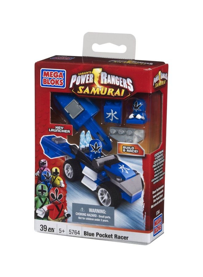 ميجا بلوكس سيارة سباق للجيب مستوحاة من مسلسل "Power Rangers" من 39 قطعة طراز 5764 5764 39 أكبر من 5 سنوات - Image 3