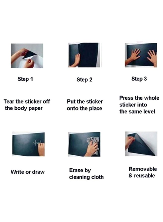 Removable Wall Sticker Chalkboard Black - Image 2