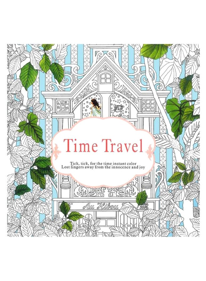 24-Pages Time Travel Colouring Book Multicolour