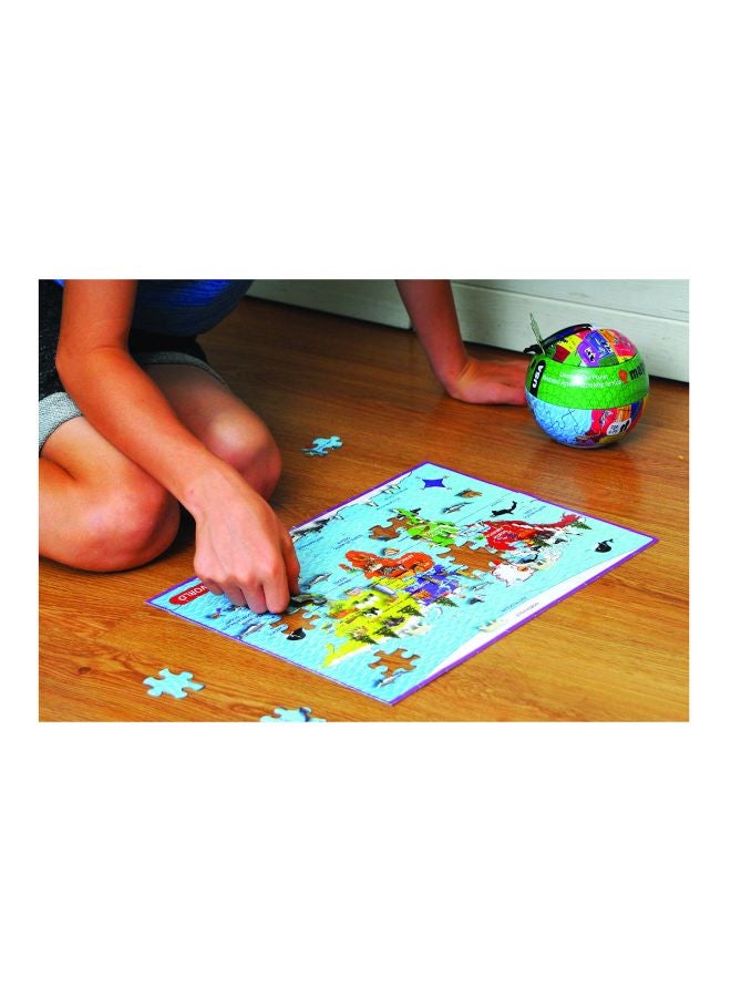 The Purple Cow - 100-Piece Mapedia World Map Puzzle Set 705 - Image 1
