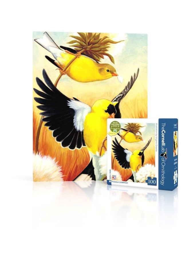 New York Puzzle Company 100-Piece American Goldfinch Mini Jigsaw Puzzle NPZCB1855  - Image 2