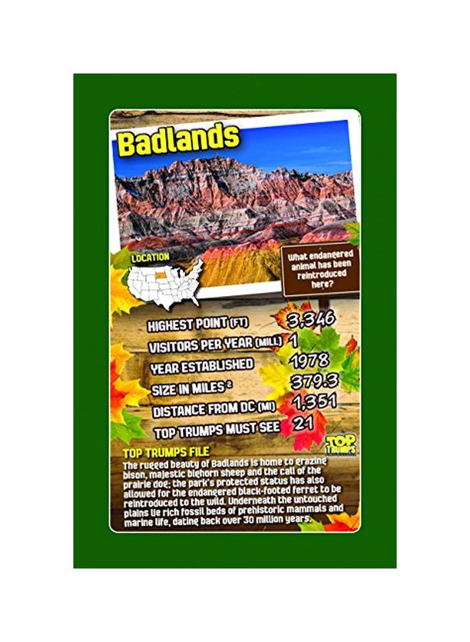 توب ترامبس لعبة بطاقات ناشيونال باركس من ترامب طراز 2869 - Image 2