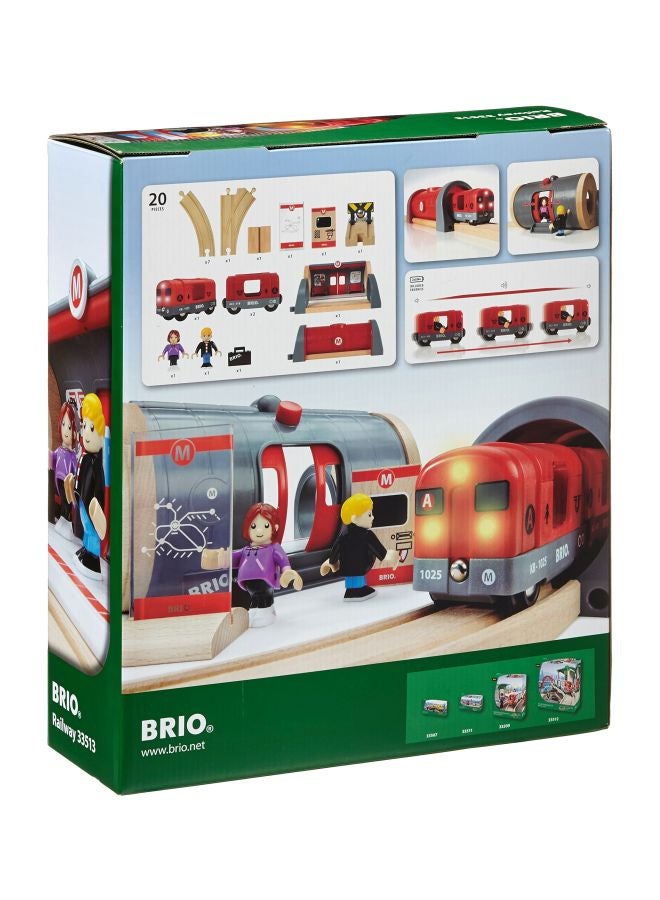 Brio - 20-Piece Metro Railway Set 33513 Multicolour - Image 1
