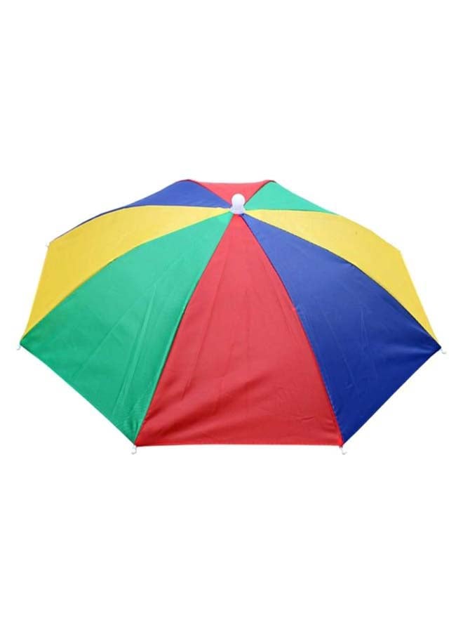 Foldable Headwear Umbrella Hat With Elastic Band Multicolour - Image 1