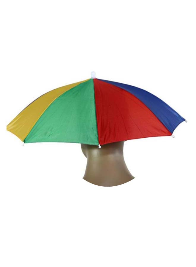 Foldable Headwear Umbrella Hat With Elastic Band Multicolour - Image 2