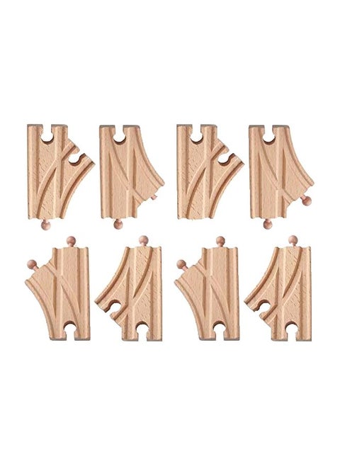 8-Piece Curved Switch Tracks For Wooden Train ORB-EXP-T-100B