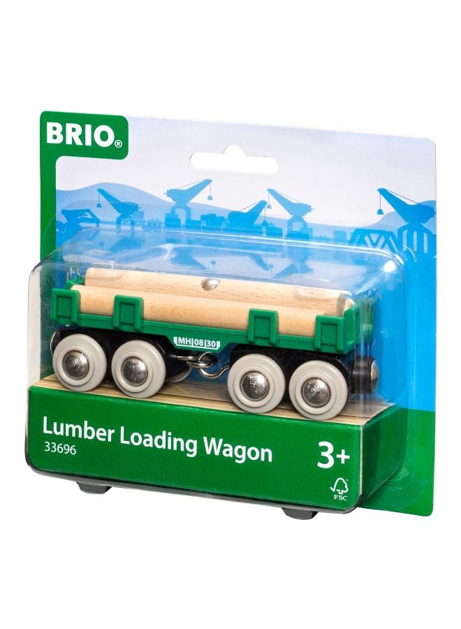بريو مجموعة لعبة عربة قطار لتحميل الخشب، مكونة من 4 قطع طراز 33696 أخضر - Image 2