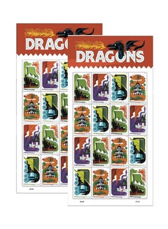 32-Piece Dragons Stamp Set