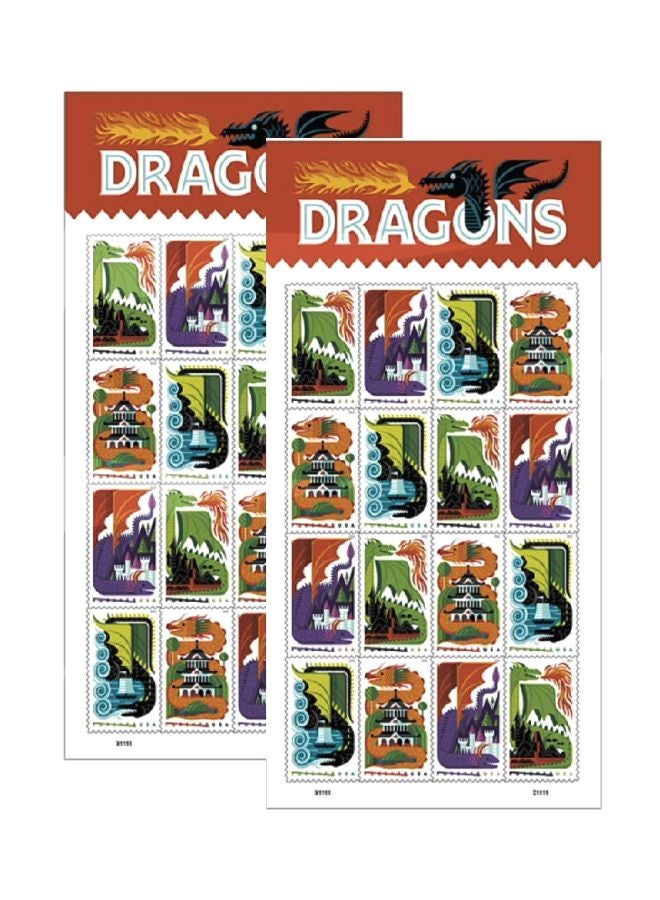 USPS 32-Piece Dragons Stamp Set 