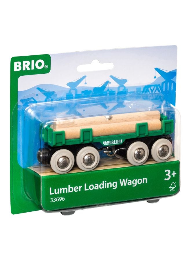 بريو مجموعة لعبة عربة قطار لتحميل الخشب، مكونة من 4 قطع طراز 33696 أخضر - Image 3