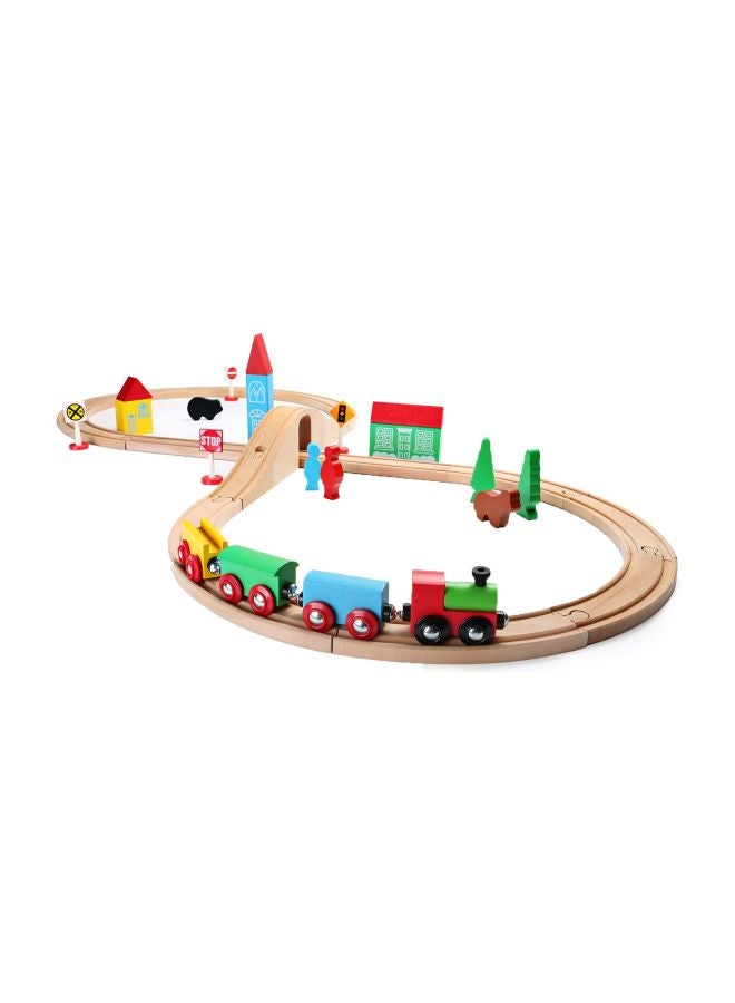 SainSmart Jr. 37-Piece Wooden Train Set WOODEN337  - Image 1