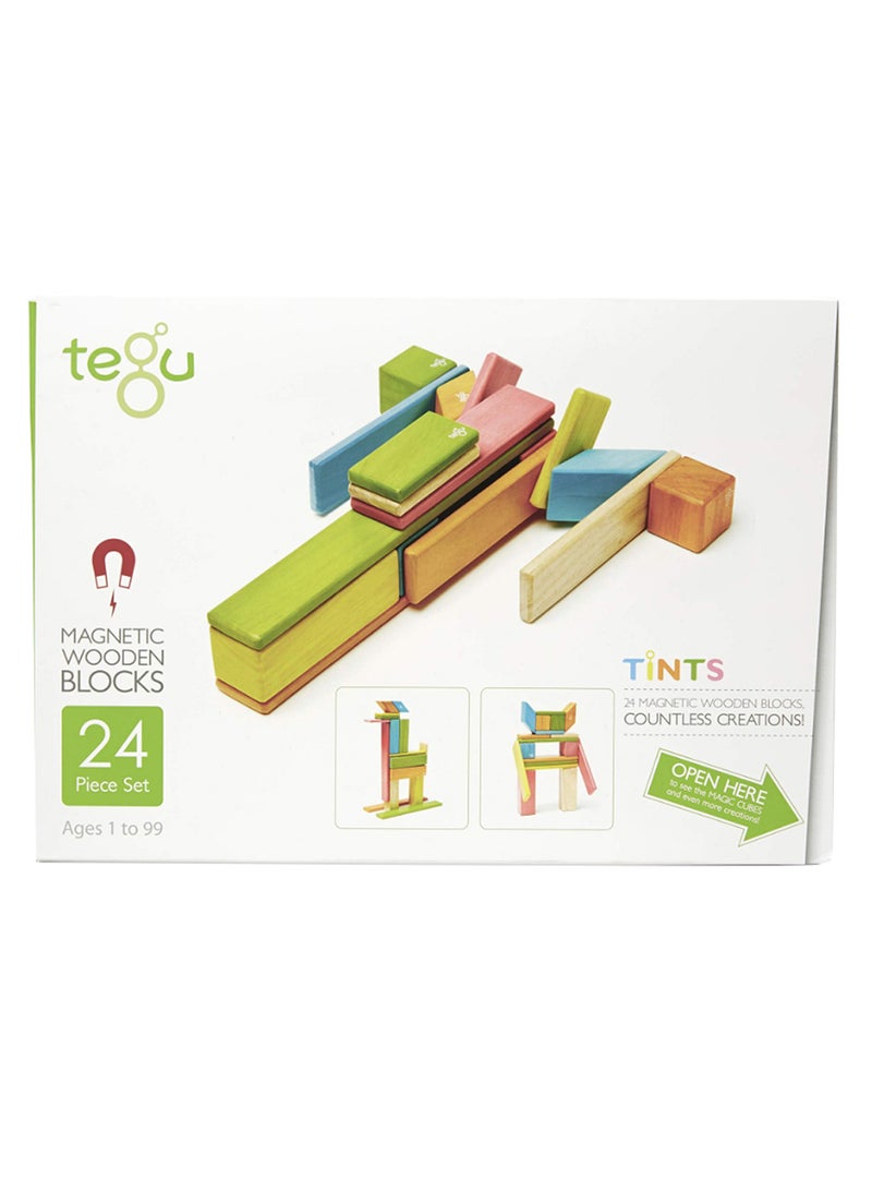 Tegu 24-Piece Magnetic Wooden Block Set 14.2 x 10.2inch - Image 2