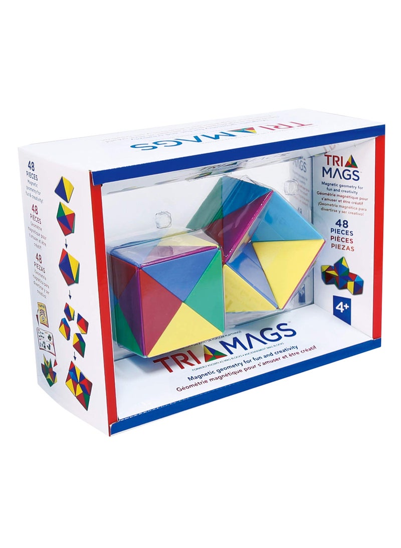 Popular Playthings - 48-Piece Tri Mags Block Set - Image 1