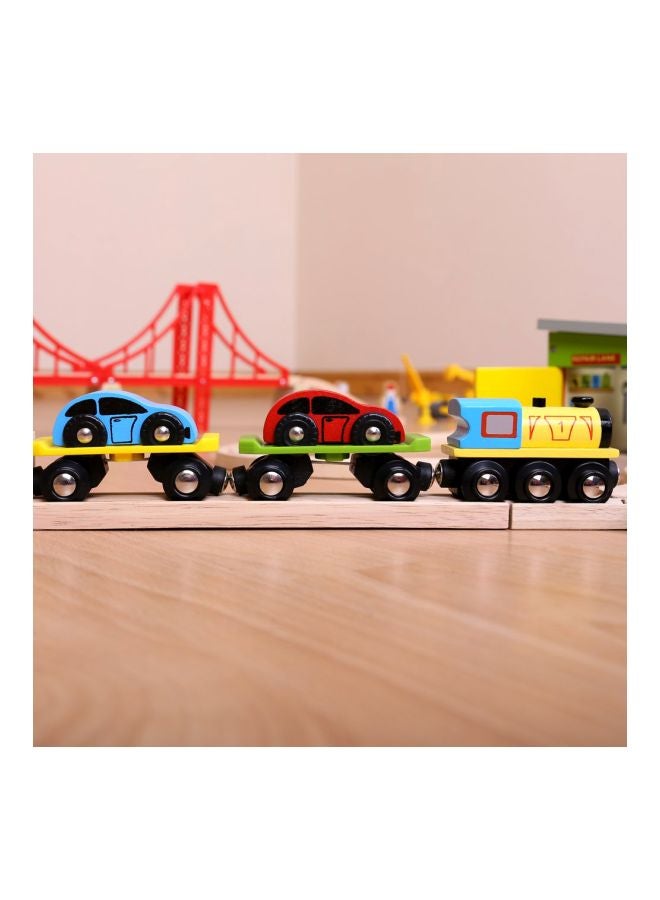 Bigjigs Rail Wood Car Loader Set BJT199 Multicolour  - Image 2