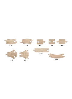 Maxim 54-Piece Wooden Train Track Set 38627  - Image 2