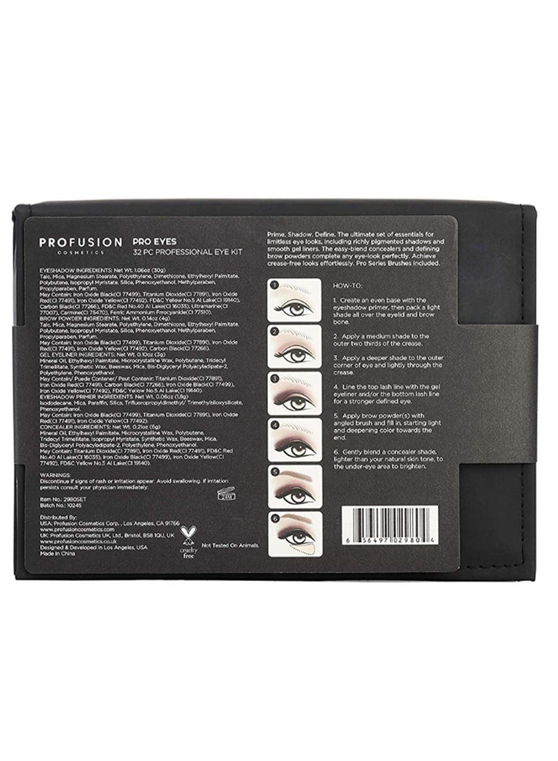 profusion 32-Piece Professional Pro Eyes Kit Multicolour - Image 2