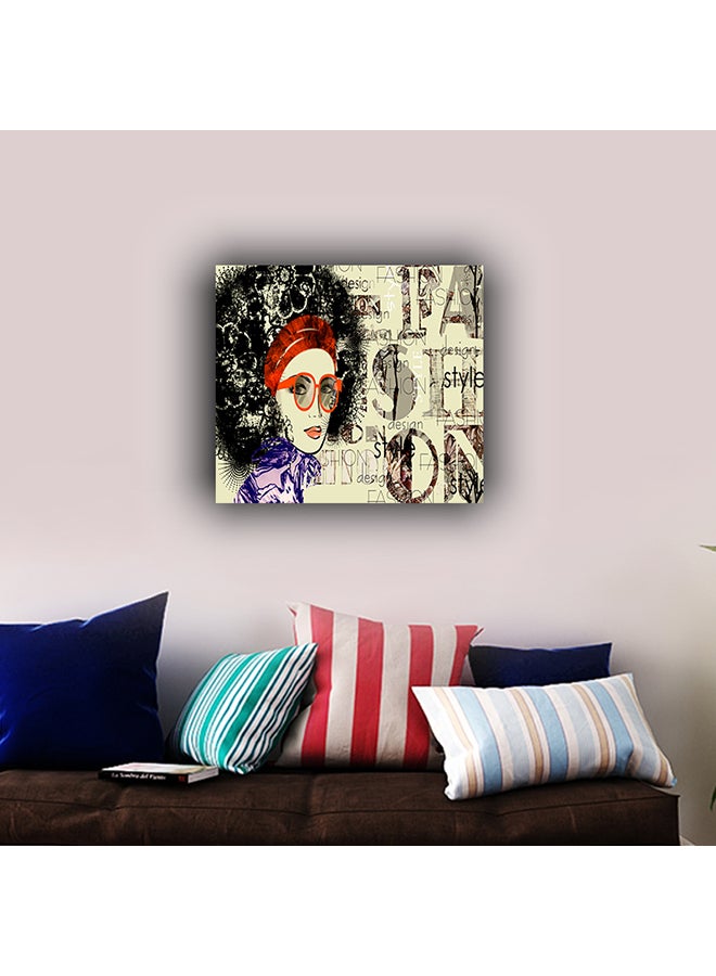لوحة فنية لتزيين الحائط بطبعة وجه 30x30سم