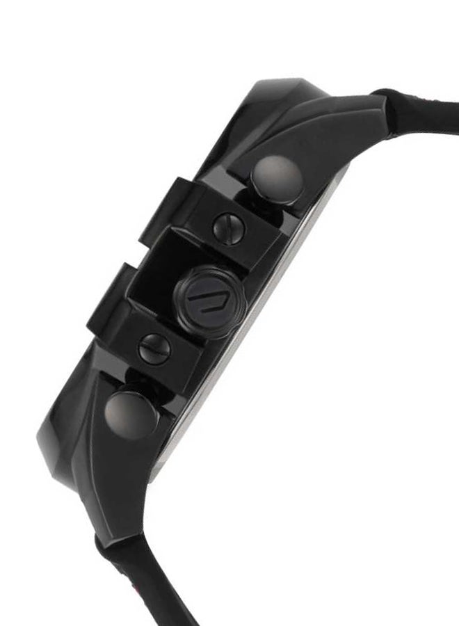 ديزل ساعة يد ميجا شيف كرونوغراف بتصميم دائري من القماش مقاس 51 مم - لون أسود - طراز DZ4512 للرجال - Image 3