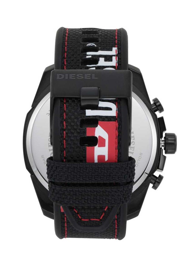 ديزل ساعة يد ميجا شيف كرونوغراف بتصميم دائري من القماش مقاس 51 مم - لون أسود - طراز DZ4512 للرجال - Image 4