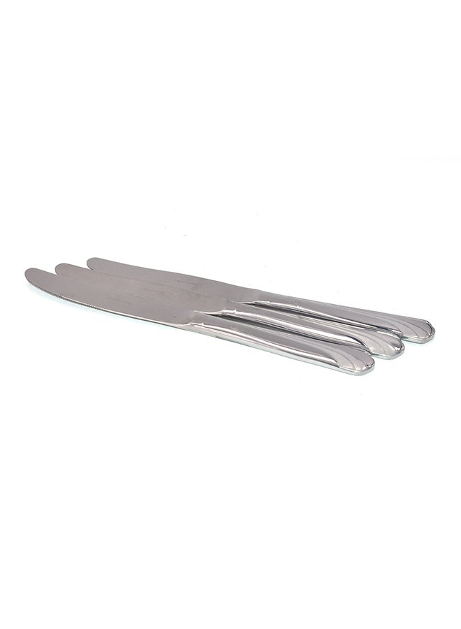 3-Piece Table Knife Silver 28x6x3centimeter - Image 3