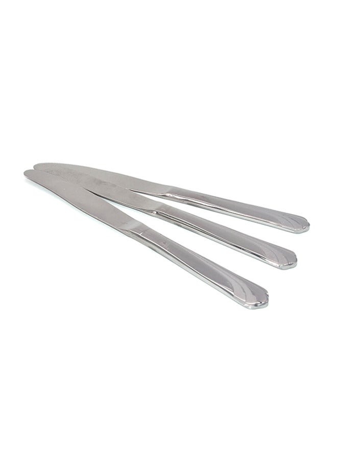 3-Piece Table Knife Silver 28x6x3centimeter - Image 1