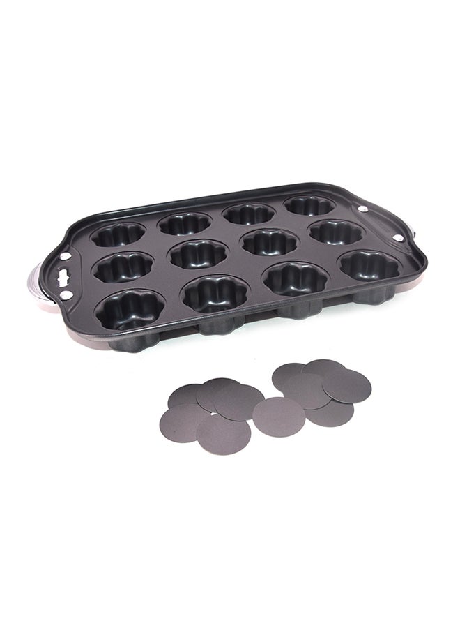 Non-Stick Muffin Tray Black 22x36x4cm - Image 2
