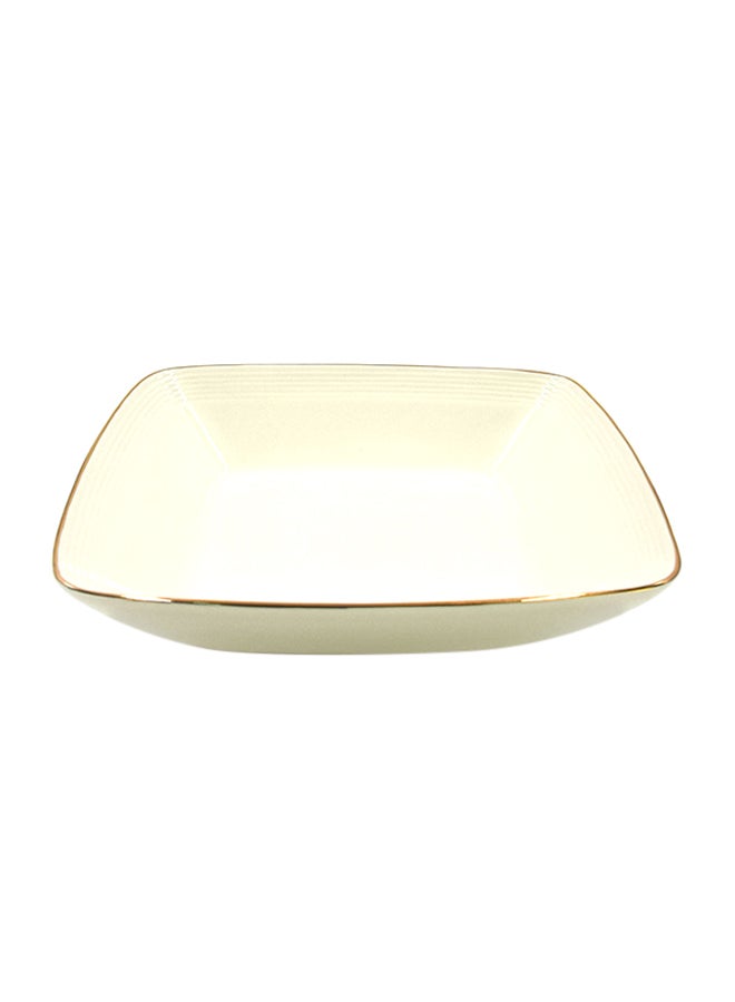 وعاء مربع أبيض 20سم