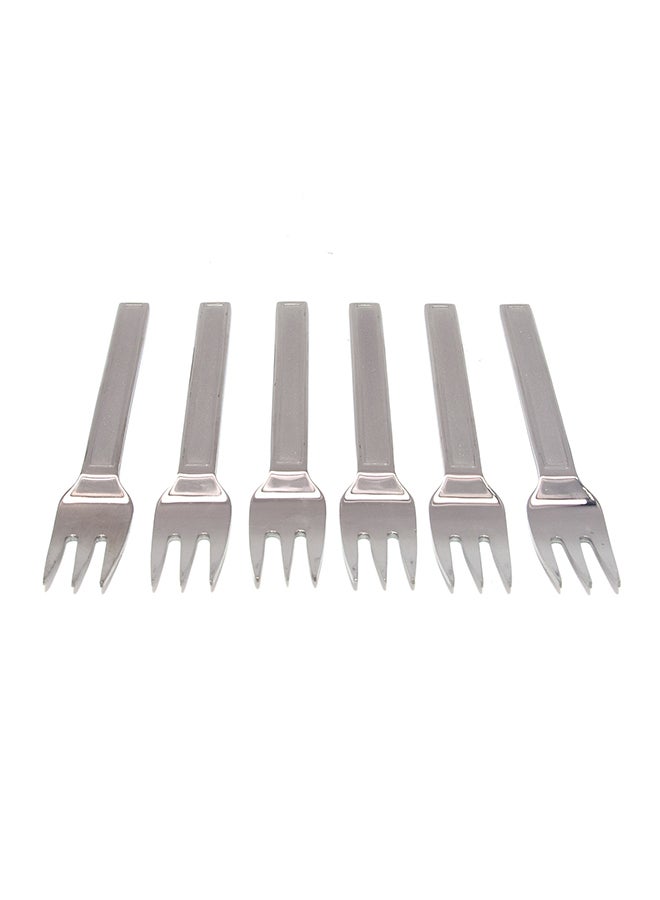 6-Piece Cake Fork Silver 20X2X2cm - Image 2