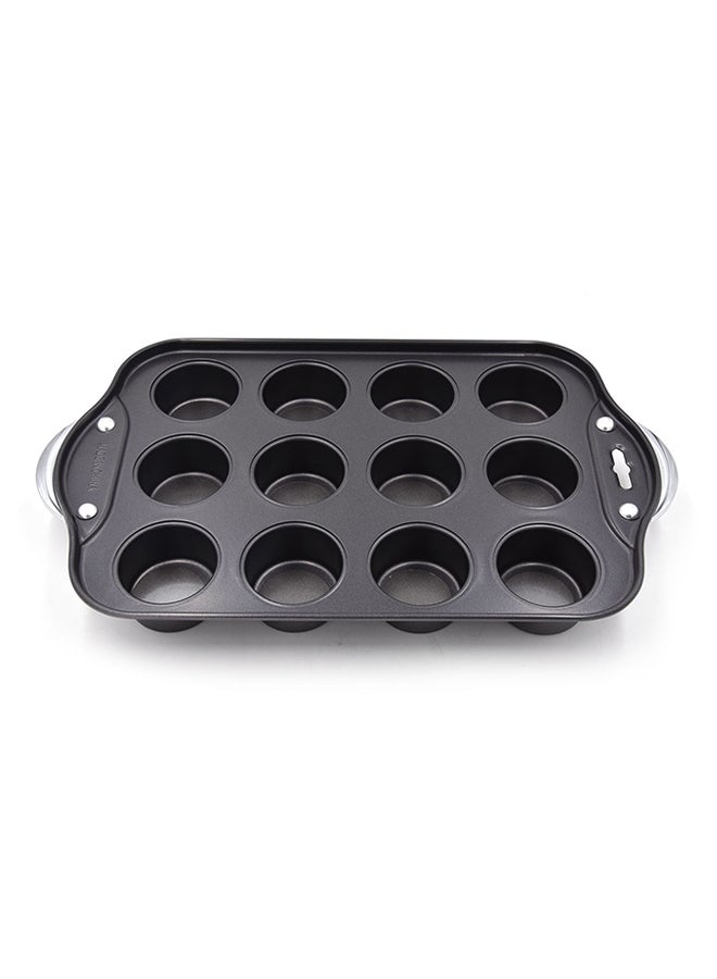 Non-Stick Muffin Pan Black 23x37x5cm - Image 2