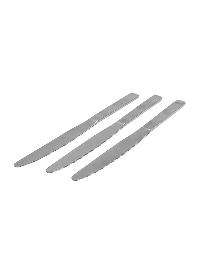 3-Piece Table Knife Silver 22X2X2centimeter - Image 2